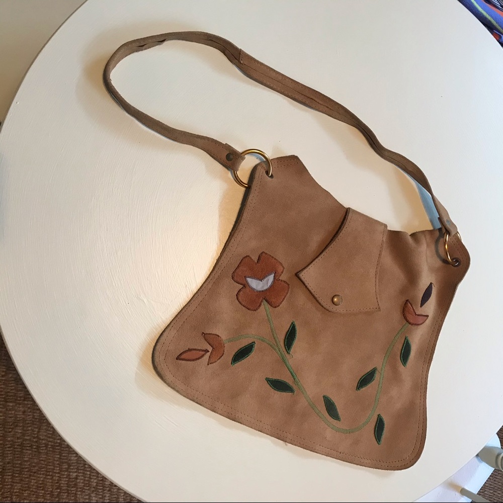 Suede boho purse